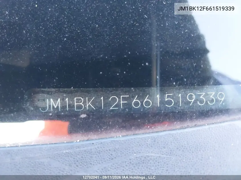 2006 MAZDA 3 VIN JM1BK12F661519339 — фото 19