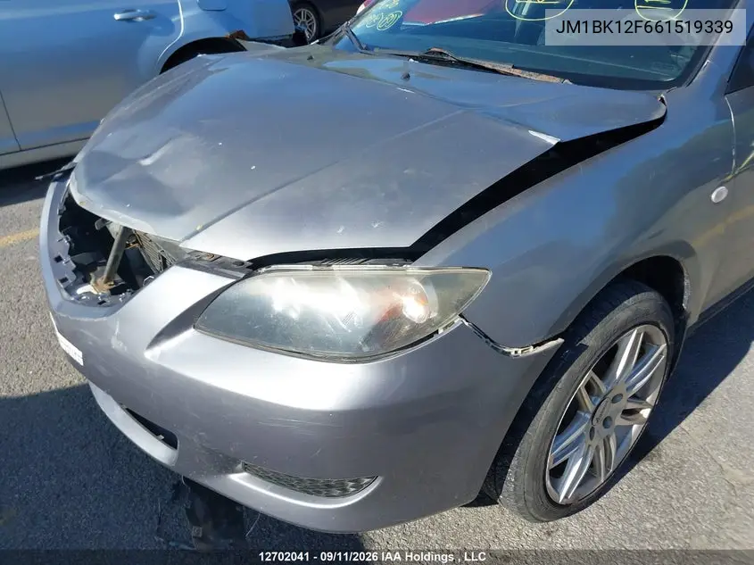 2006 MAZDA 3 VIN JM1BK12F661519339 — фото 20