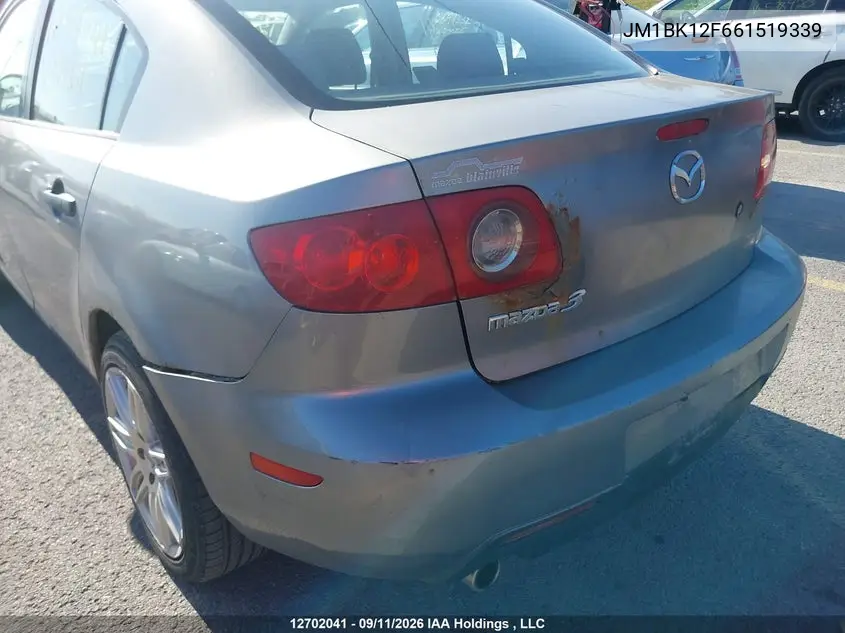 2006 MAZDA 3 VIN JM1BK12F661519339 — фото 21
