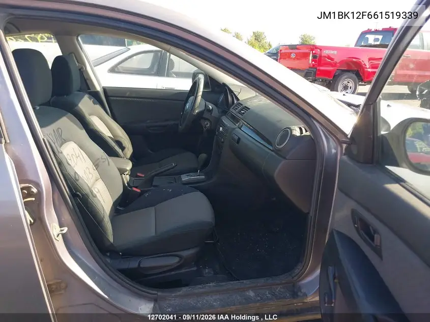 2006 MAZDA 3 VIN JM1BK12F661519339 — фото 5