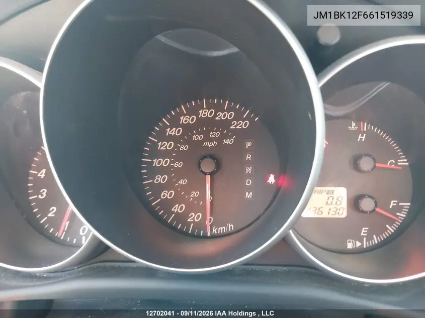 2006 MAZDA 3 VIN JM1BK12F661519339 — фото 7