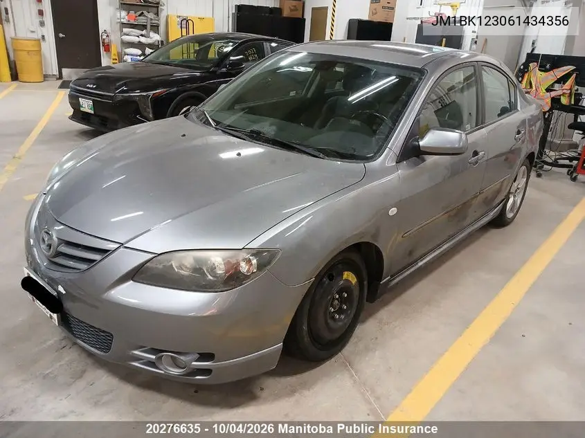 2006 MAZDA 3 VIN JM1BK123061434356 — фото 2