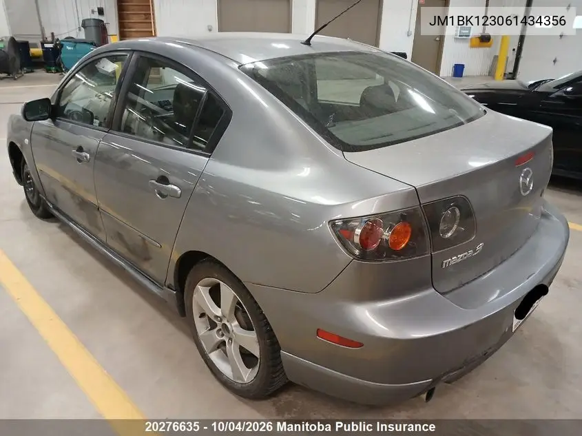 2006 MAZDA 3 VIN JM1BK123061434356 — фото 3
