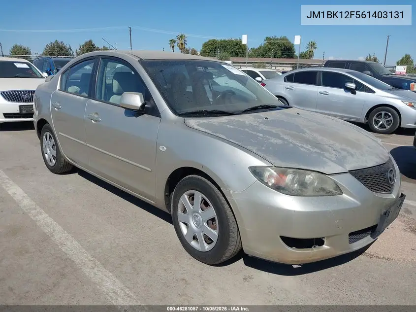 MAZDA 3 2006, VIN JM1BK12F561403131