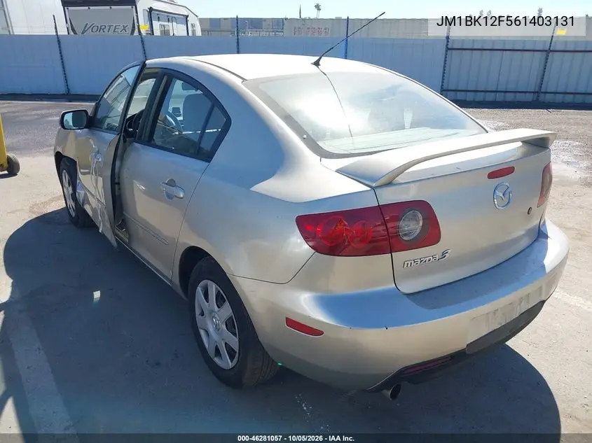2006 MAZDA 3 VIN JM1BK12F561403131 — фото 3