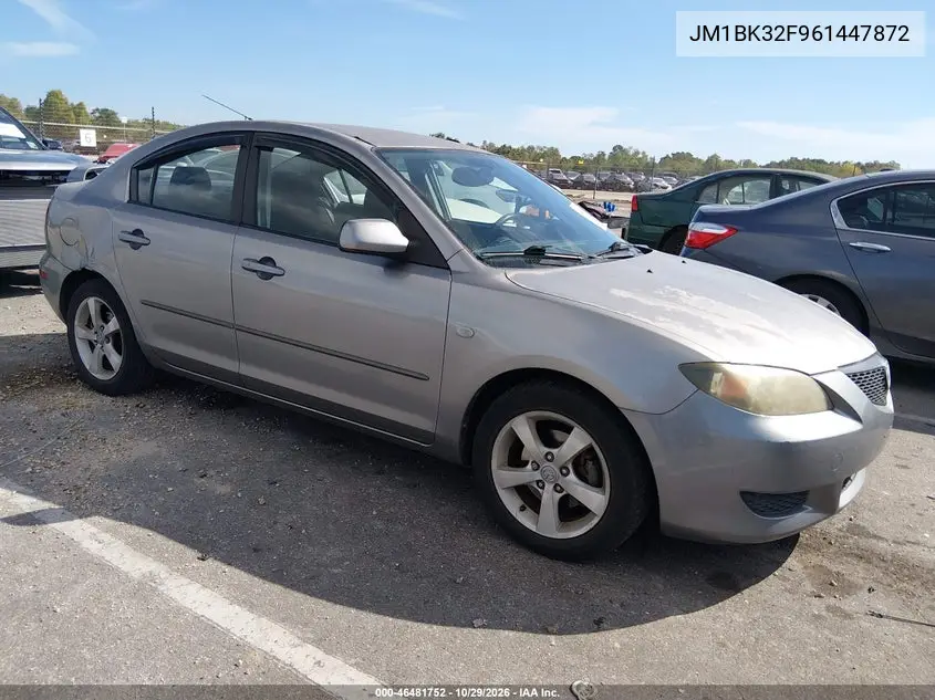 MAZDA 3 2006, VIN JM1BK32F961447872
