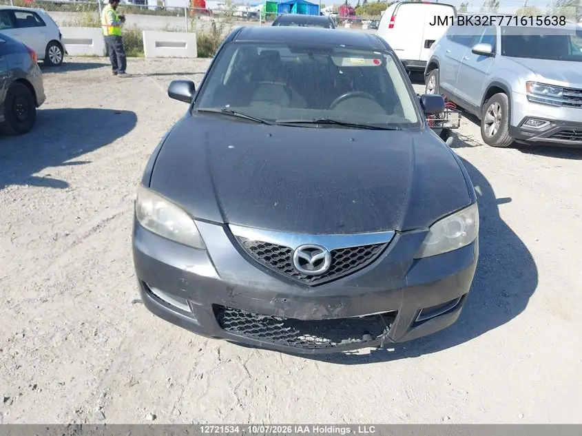 2007 MAZDA 3 VIN JM1BK32F771615638 — фото 12
