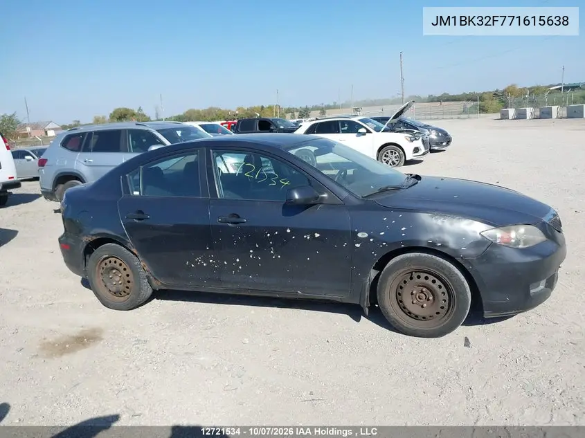 2007 MAZDA 3 VIN JM1BK32F771615638 — фото 13