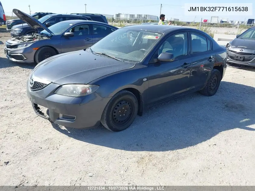 2007 MAZDA 3 VIN JM1BK32F771615638 — фото 2