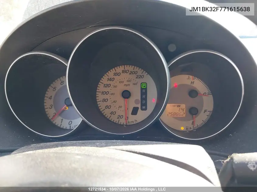 2007 MAZDA 3 VIN JM1BK32F771615638 — фото 7
