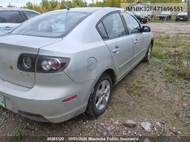 2007 MAZDA 3 VIN JM1BK32F471696551 — фото 4