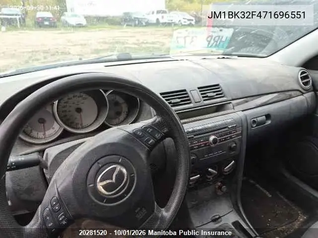 2007 MAZDA 3 VIN JM1BK32F471696551 — фото 5
