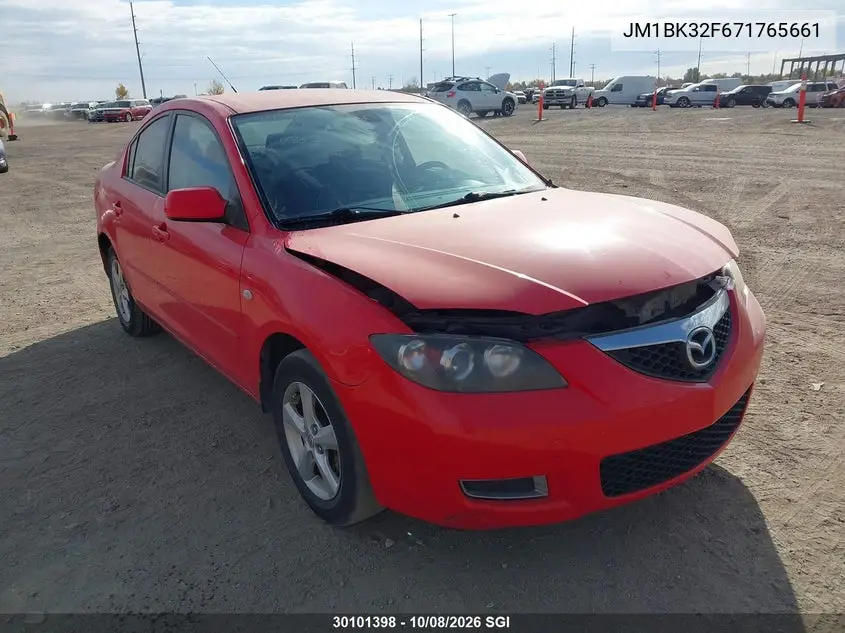 MAZDA 3 2007, VIN JM1BK32F671765661