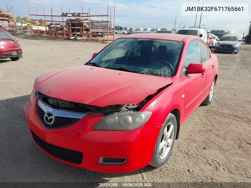 2007 MAZDA 3 VIN JM1BK32F671765661 — фото 2