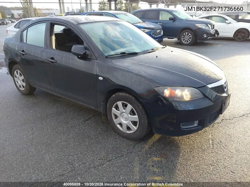 MAZDA 3 2007, VIN JM1BK32F271736660