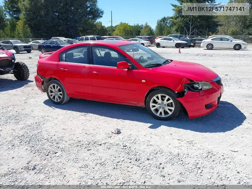 MAZDA 3 2007, VIN JM1BK12F571747141