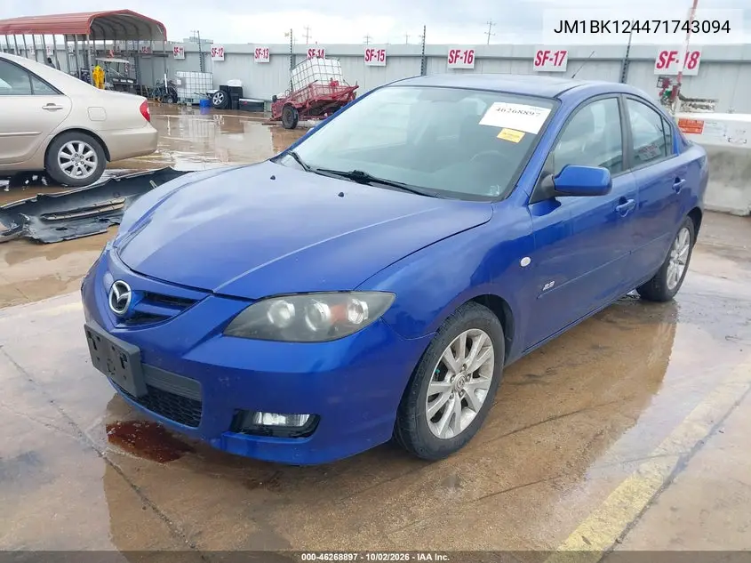 2007 MAZDA 3 VIN JM1BK124471743094 — фото 2