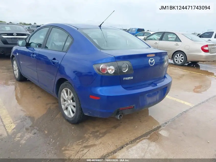 2007 MAZDA 3 VIN JM1BK124471743094 — фото 3