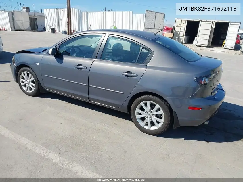 2007 MAZDA 3 VIN JM1BK32F371692118 — фото 3