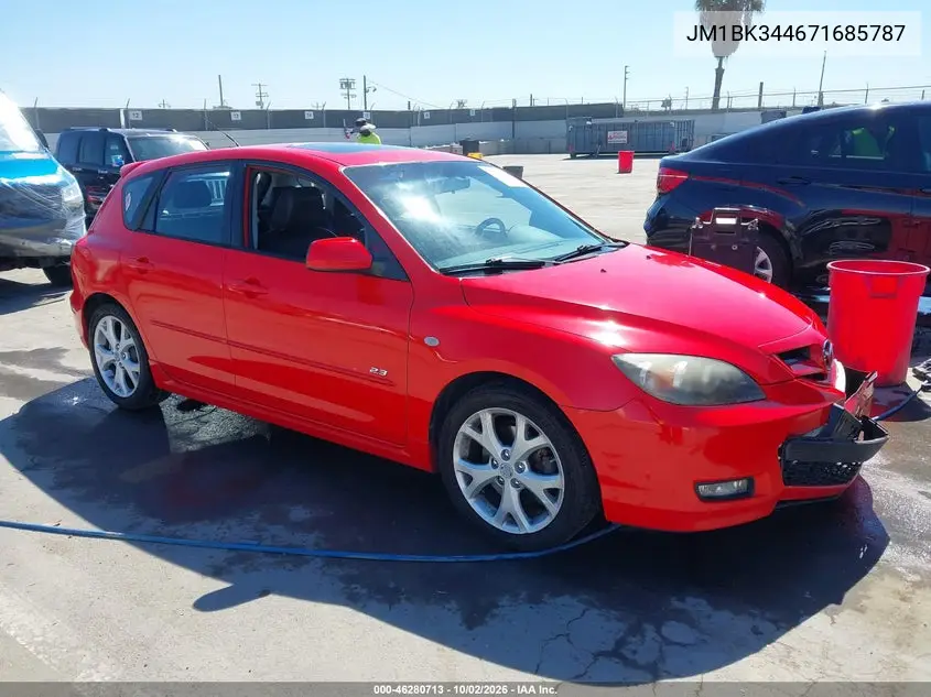 MAZDA 3 2007, VIN JM1BK344671685787