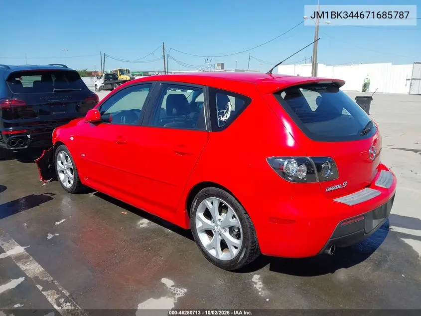 2007 MAZDA 3 VIN JM1BK344671685787 — фото 3