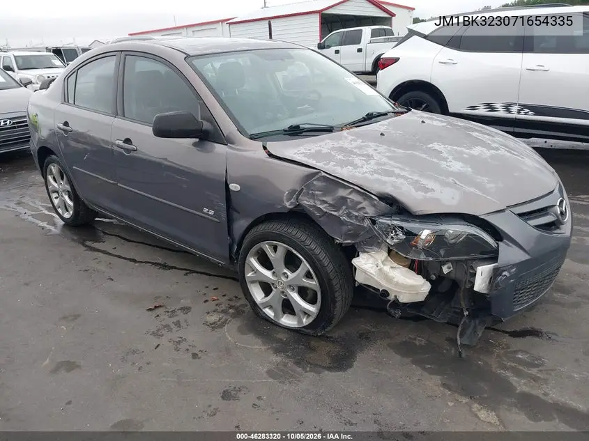 MAZDA 3 2007, VIN JM1BK323071654335