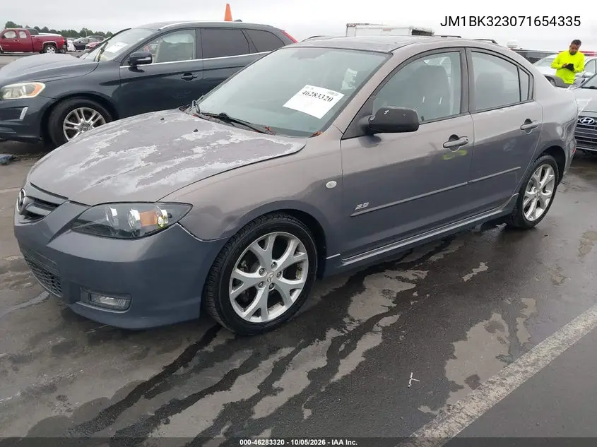 2007 MAZDA 3 VIN JM1BK323071654335 — фото 2