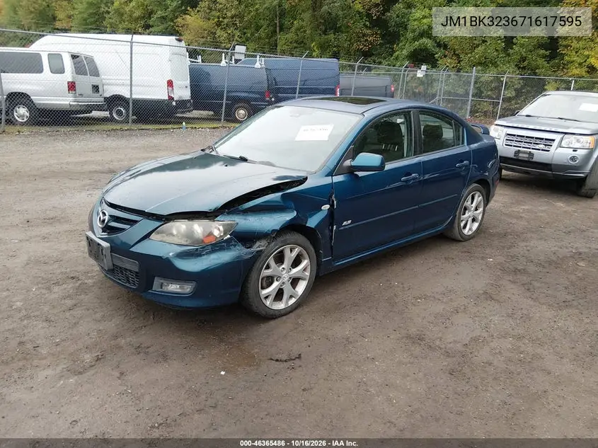 2007 MAZDA 3 VIN JM1BK323671617595 — фото 2