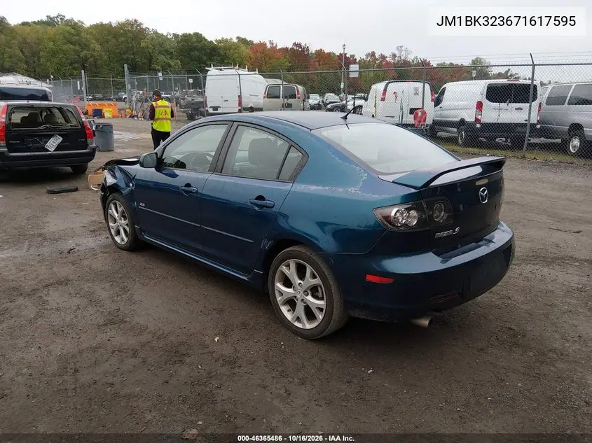 2007 MAZDA 3 VIN JM1BK323671617595 — фото 3