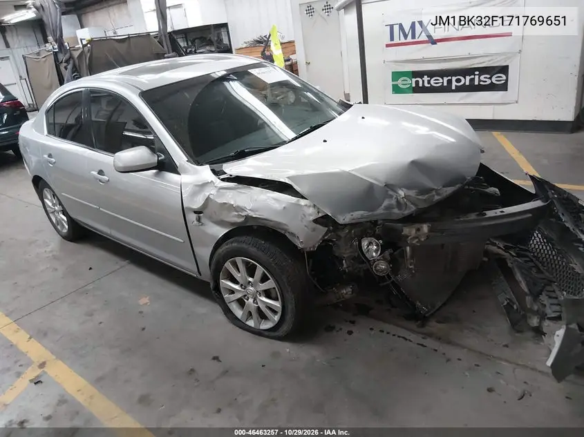 MAZDA 3 2007, VIN JM1BK32F171769651