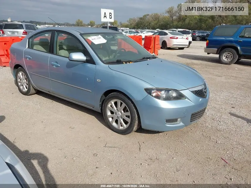 MAZDA 3 2007, VIN JM1BK32F171666150
