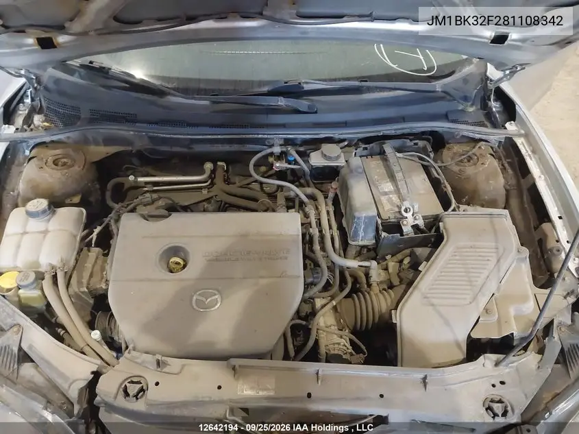 2008 MAZDA 3 VIN JM1BK32F281108342 — фото 10