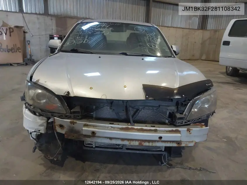 2008 MAZDA 3 VIN JM1BK32F281108342 — фото 13