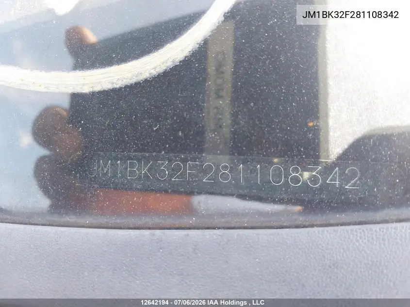 2008 MAZDA 3 VIN JM1BK32F281108342 — фото 19