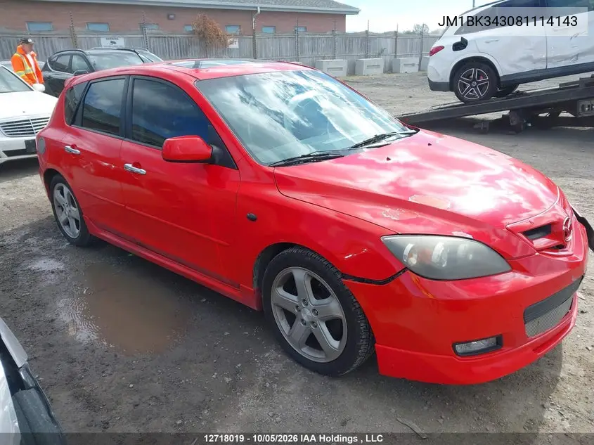 2008 MAZDA 3 VIN JM1BK343081114143 — фото 13