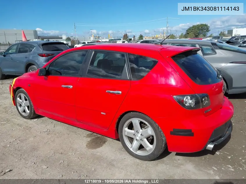 2008 MAZDA 3 VIN JM1BK343081114143 — фото 14