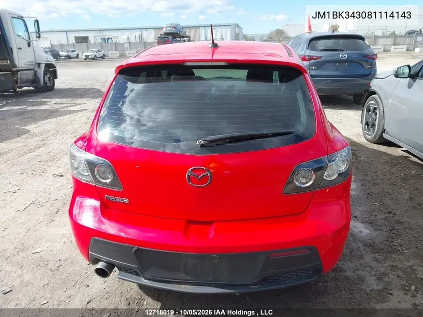 2008 MAZDA 3 VIN JM1BK343081114143 — фото 16