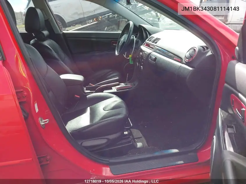 2008 MAZDA 3 VIN JM1BK343081114143 — фото 5