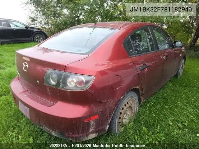 2008 MAZDA 3 VIN JM1BK32F781182940 — фото 4