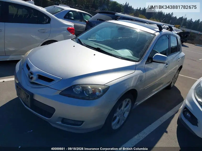 2008 MAZDA 3 VIN JM1BK343881782675 — фото 2