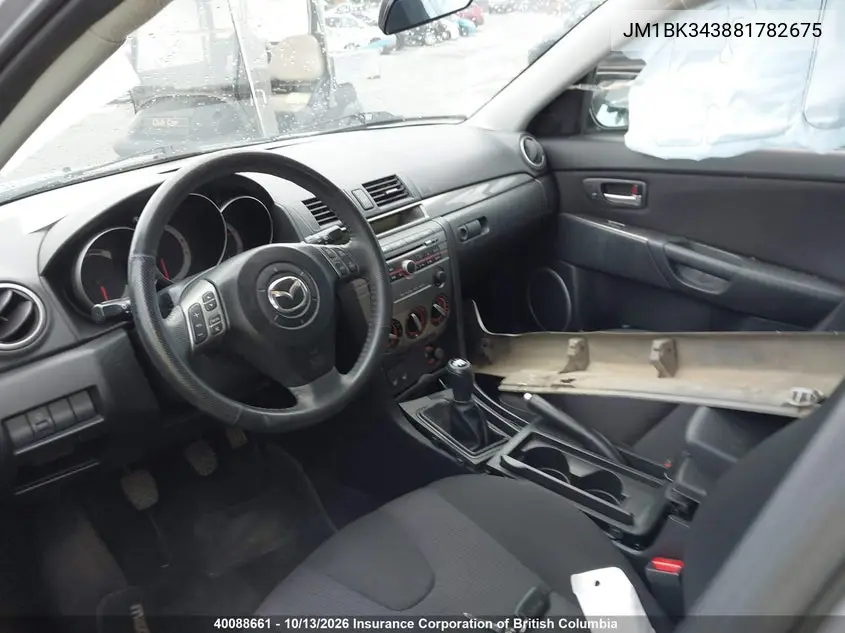 2008 MAZDA 3 VIN JM1BK343881782675 — фото 5