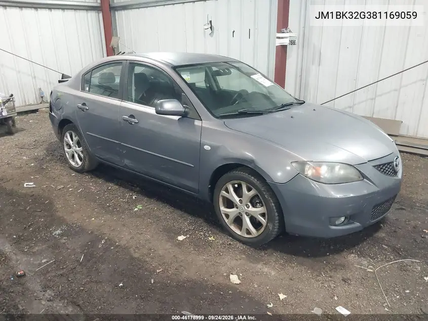 MAZDA 3 2008, VIN JM1BK32G381169059