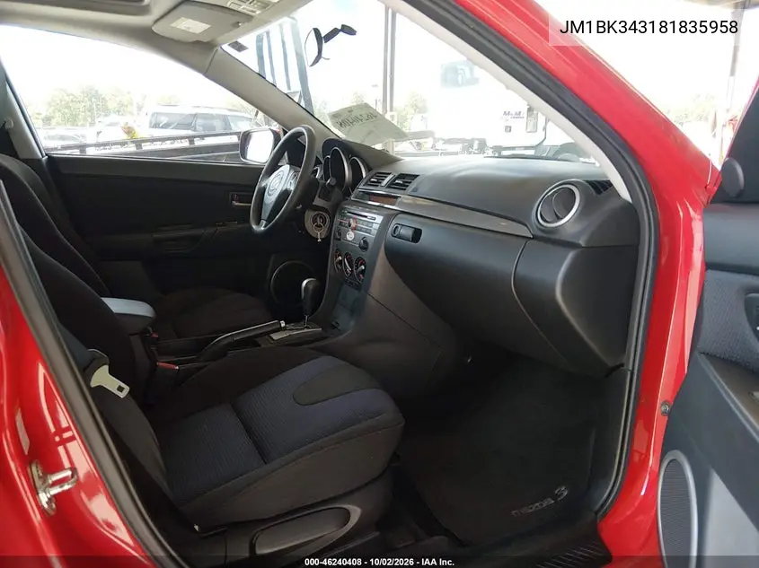 2008 MAZDA 3 VIN JM1BK343181835958 — фото 5