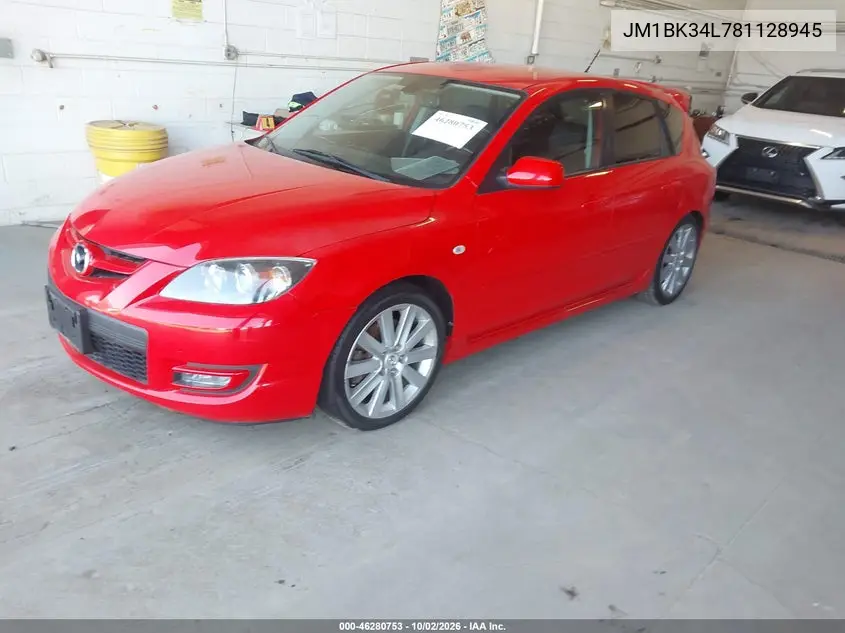 2008 MAZDA 3 VIN JM1BK34L781128945 — фото 2