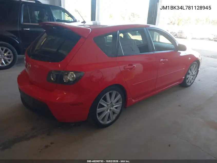 2008 MAZDA 3 VIN JM1BK34L781128945 — фото 4