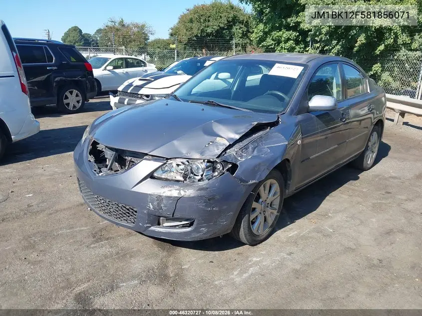 2008 MAZDA 3 VIN JM1BK12F581856071 — фото 2