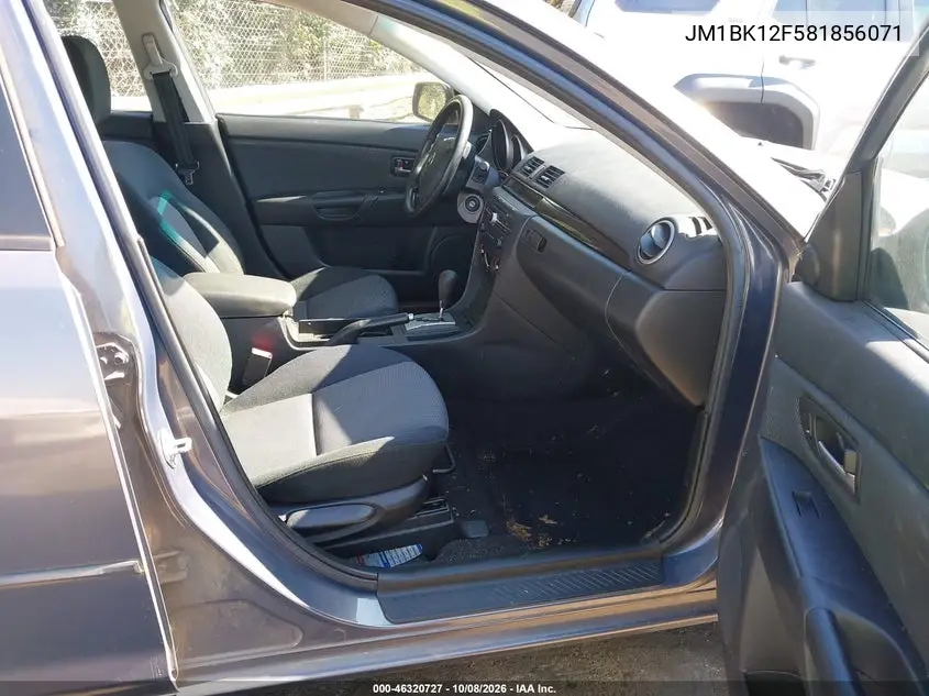2008 MAZDA 3 VIN JM1BK12F581856071 — фото 5