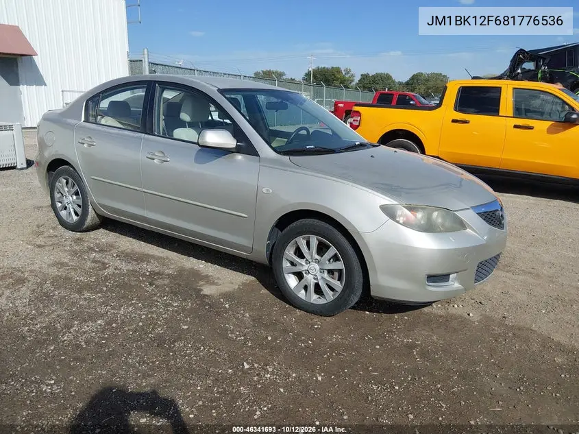 MAZDA 3 2008, VIN JM1BK12F681776536