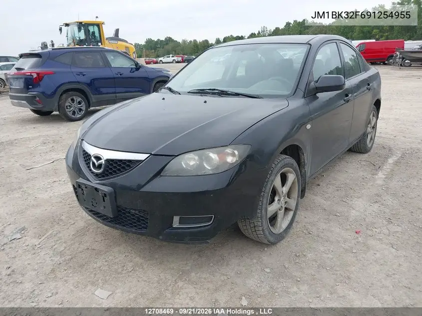 2009 MAZDA 3 VIN JM1BK32F691254955 — фото 2