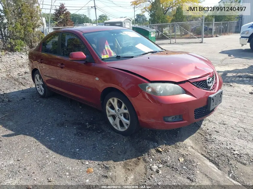 MAZDA 3 2009, VIN JM1BK32F991240497
